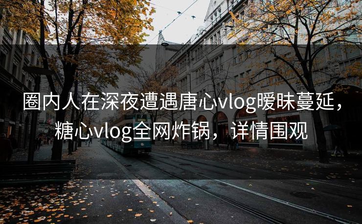 圈内人在深夜遭遇唐心vlog暧昧蔓延，糖心vlog全网炸锅，详情围观