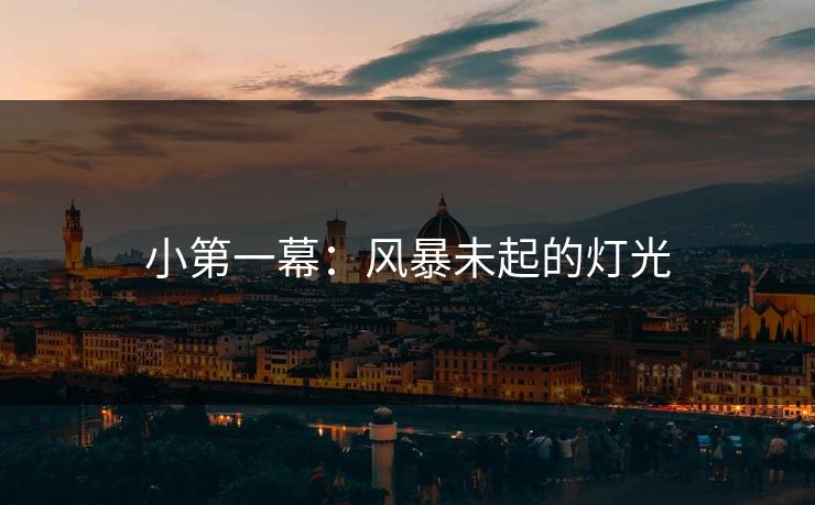 小第一幕：风暴未起的灯光